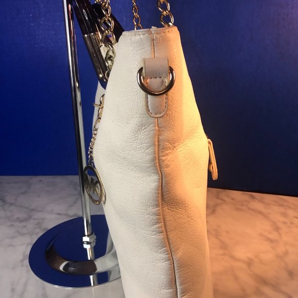 Purse Gold Chain Shoulder Crossbody Tote Tortoise Shell Handles - Picture 10 of 13